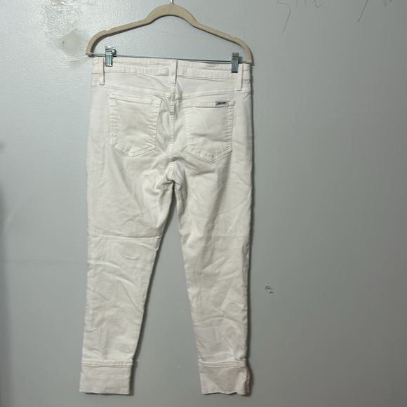 Joe's Jeans Clean Cuffed Cropped Jeans Mid Rise in White Size 31 - Picture 5 of 6